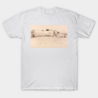 Cornfields with Barn, Shoreham by Samuel Palmer T-Shirt